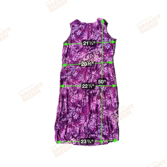 Amanda Smith II Vintage 100% Silk Purple Floral Sleeveless Maxi Dress Sz 1X - Picture 8 of 8